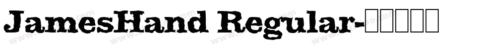 JamesHand Regular字体转换